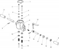 Altrad Belle 20-21X Hydraulic Breaker Spare Parts - Top Cover Assembly